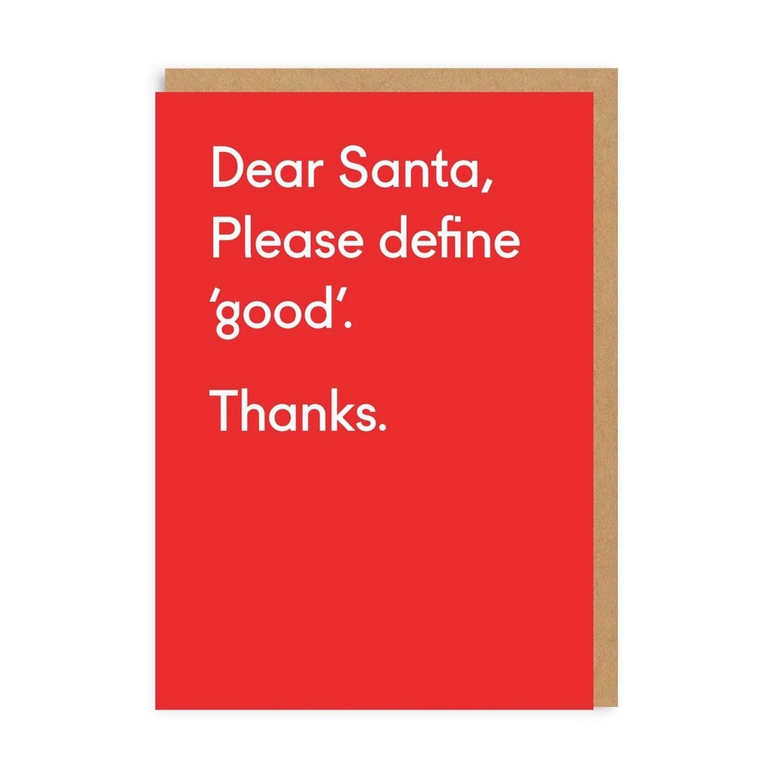 2-osainen joulukortti Ohh Deer - Define 'good'