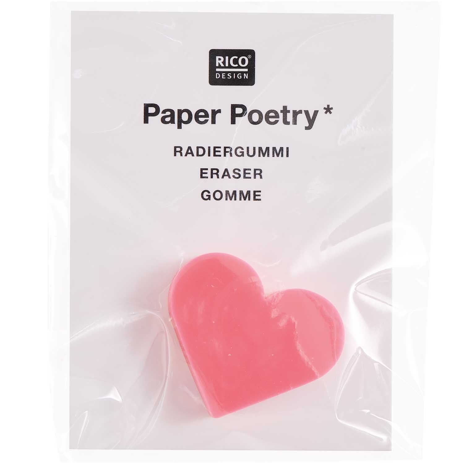 Pyyhekumi Rico Design - Heart Neon Pink