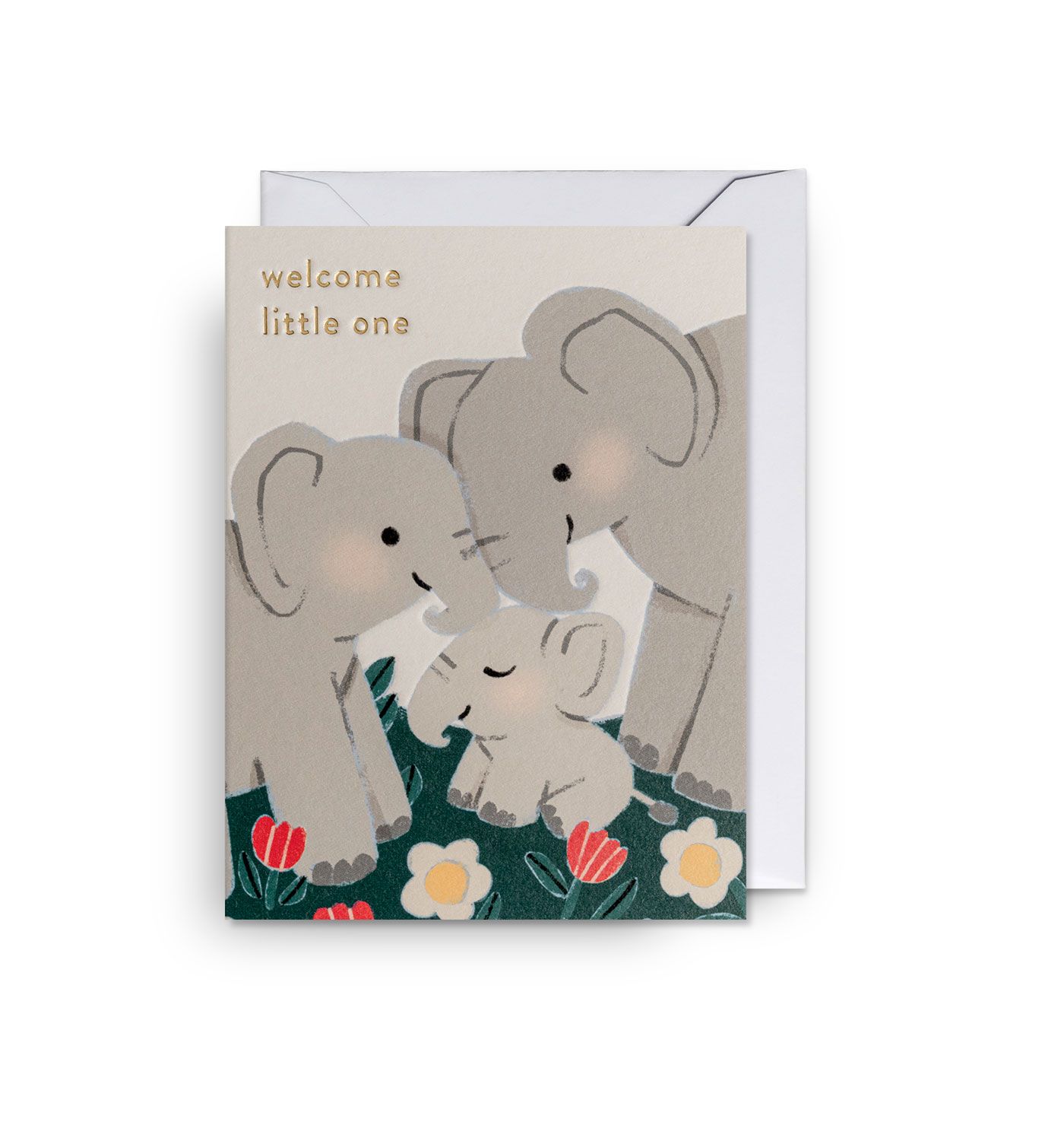 Pikkukortti Lagom - Welcome Little One Elefanttiperhe