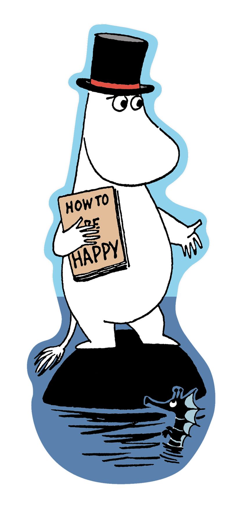Kirjanmerkki Putinki Muumi - Muumipappa How to be Happy