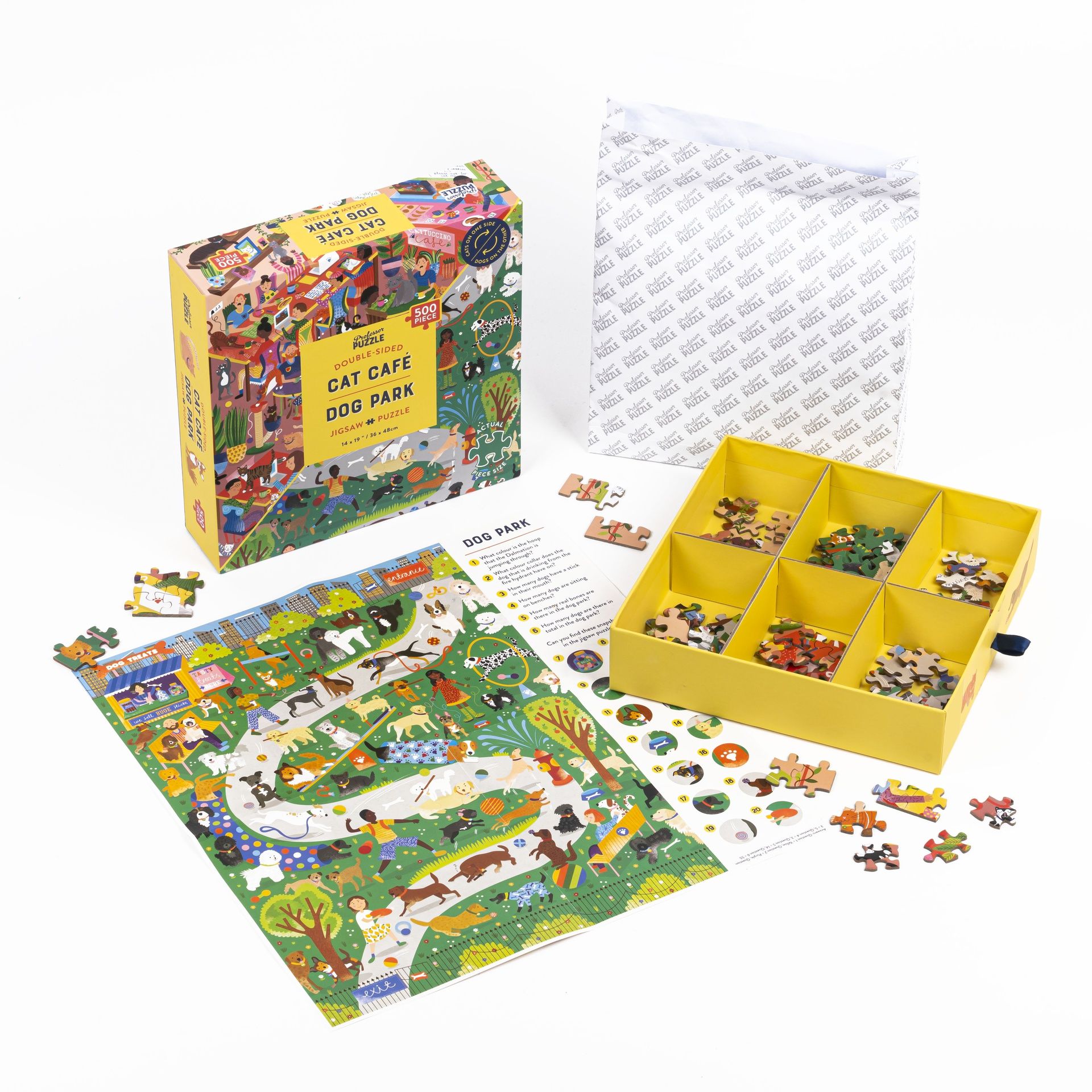 Palapeli 500 palaa Professor Puzzle - Cat Café & Dog Park
