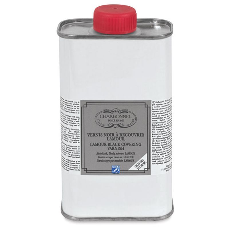 CBN Etching ground 250 ml Black Covering Lamour, Stop out -suojavernissa