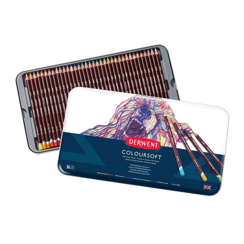 Derwent Coloursoft 36 värikynälajitelma