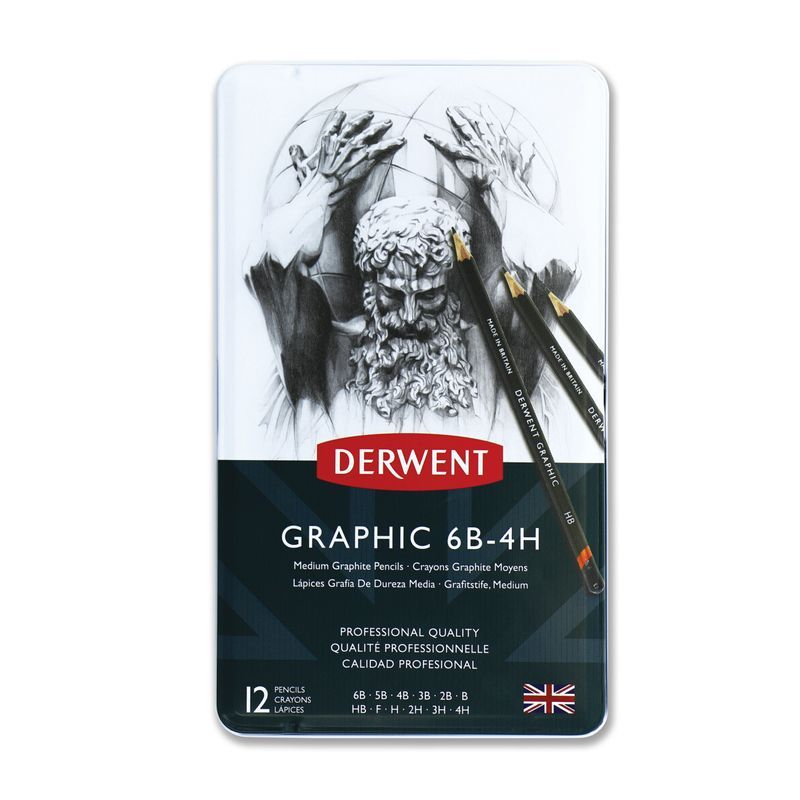 Derwent Graphic 12 6B-4H Medium, lyijykynälajitelma 34214