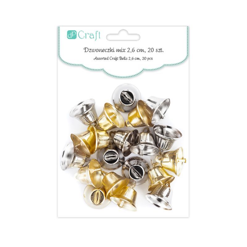 DPC Kellot 2,6 cm mix 20 kpl kulta ja hopea