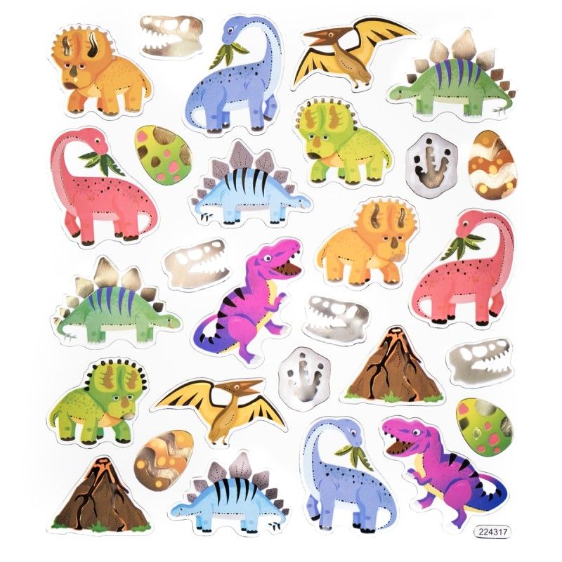 DPC tarra-arkki 15x174cm DINOSAURS 28 kpl