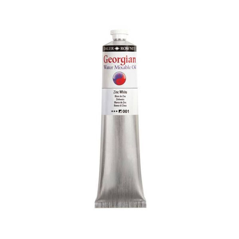 DR Georgian WAMO 200ml 001 Zinc white, 200ml vesiliukoinen öljyväri