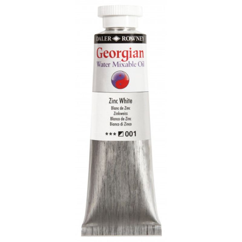 DR Georgian WAMO 37ml 001 Zinc white, vesiliukoinen öljyväri