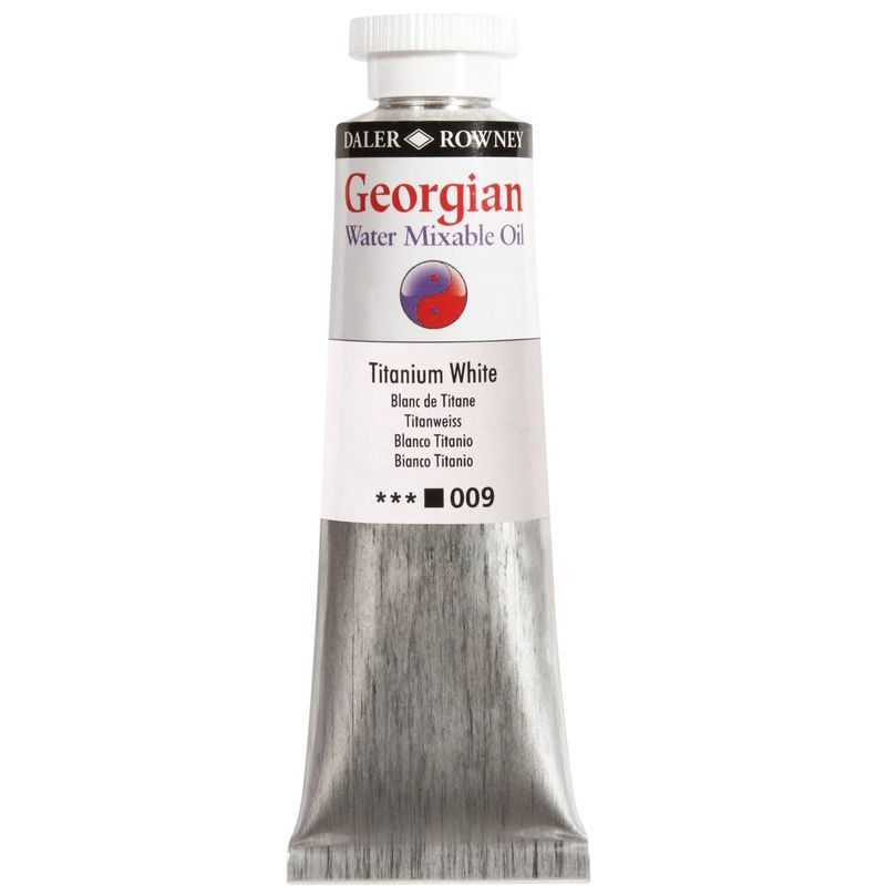 DR Georgian WAMO 37ml 009 Titanium white, vesiliukoinen öljyväri