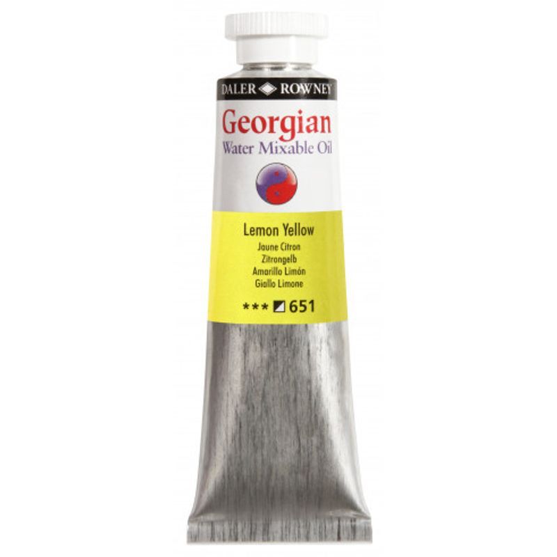 DR Georgian WAMO 37ml 651 Lemon yellow, vesiliukoinen öljyväri
