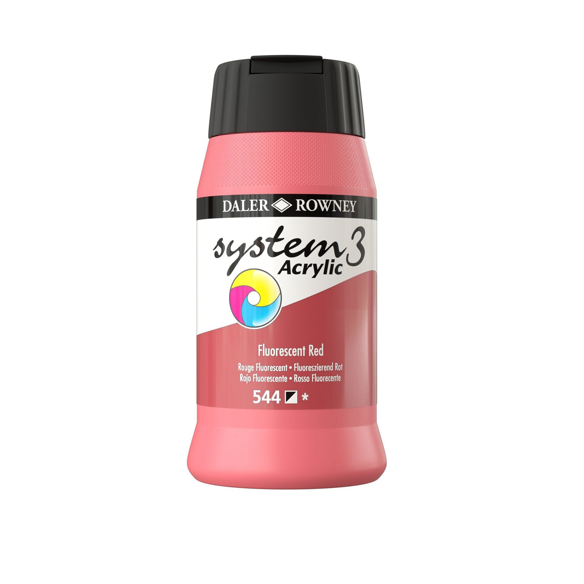DR System 3 acrylic 500ml 544 Fluorescent red