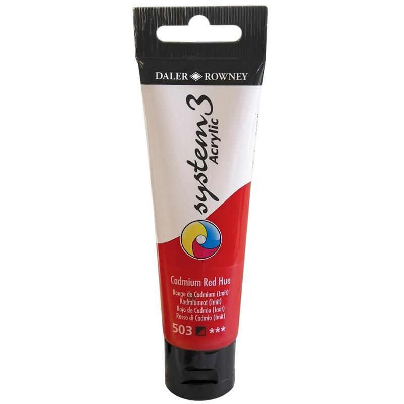DR System 3 acrylic 59ml 503 Cadmium Red Hue, akryyliväri FISY07