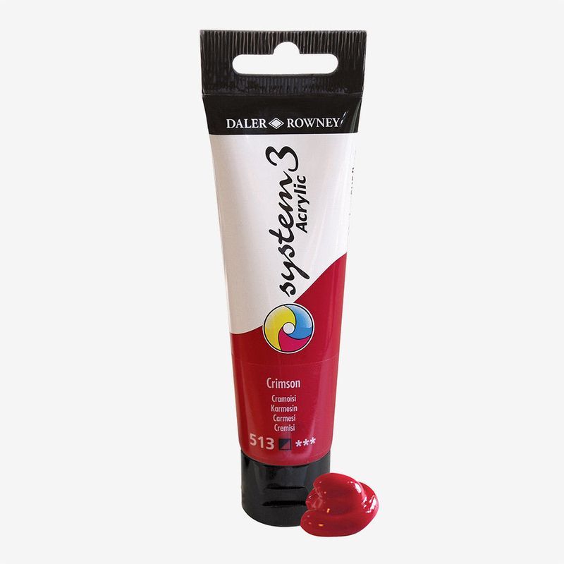 DR System 3 acrylic 59ml 513 Crimson, akryyliväri FISY07