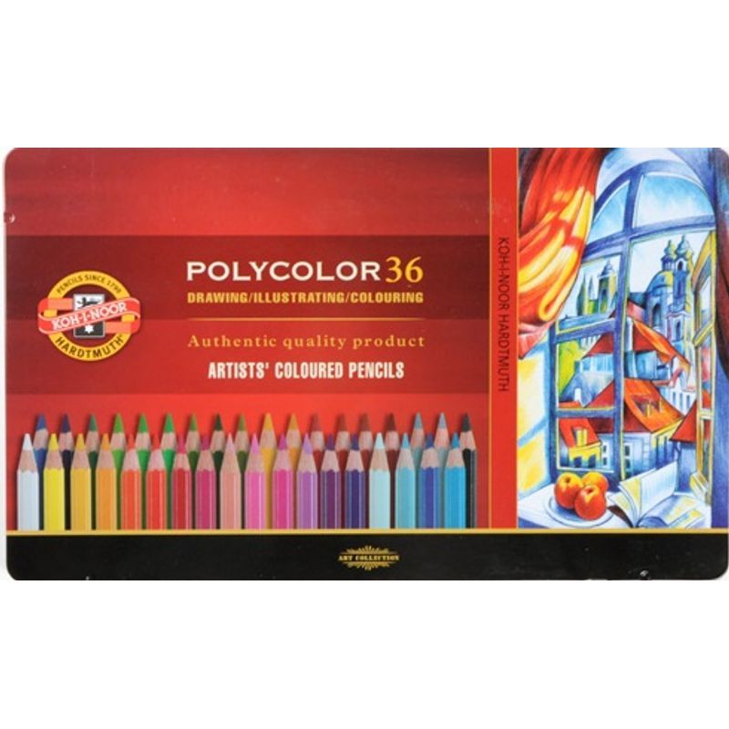 KOH Polycolor 36 värikynälajitelma, metallirasia