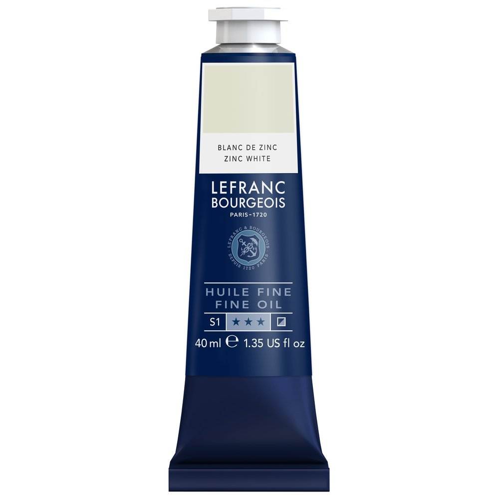LB Fine Oil 40ml 009 Zinc White, öljyväri
