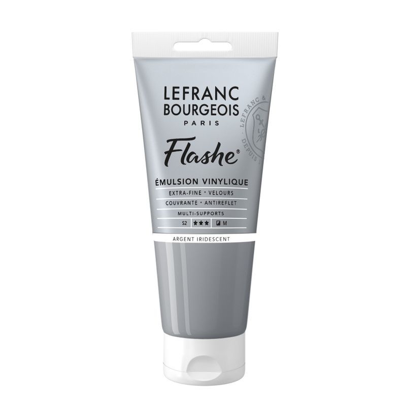 LB Flashe Vinyl acrylic 80ml 832 Silver Irides, metallihohto