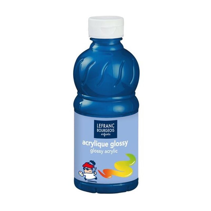 LB Glossy akryyliväri 250ml 063 (537) Primary blu, kiiiltävä akryyliväri