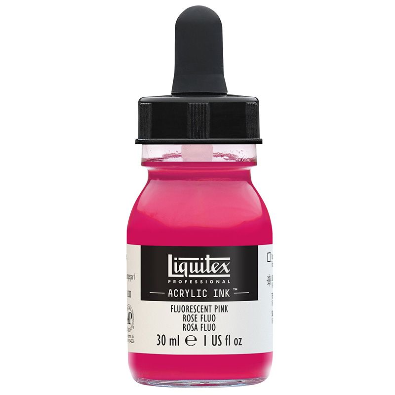 Liquitex Acrylic Ink 30ml 987 Fluorecent pink, Akryylimuste, fluoresoiva