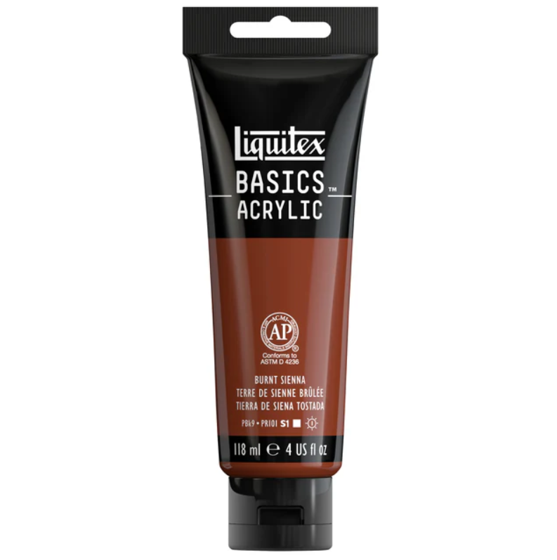 Liquitex Basics 118ml 127 Burnt Sienna, akryyliväri x