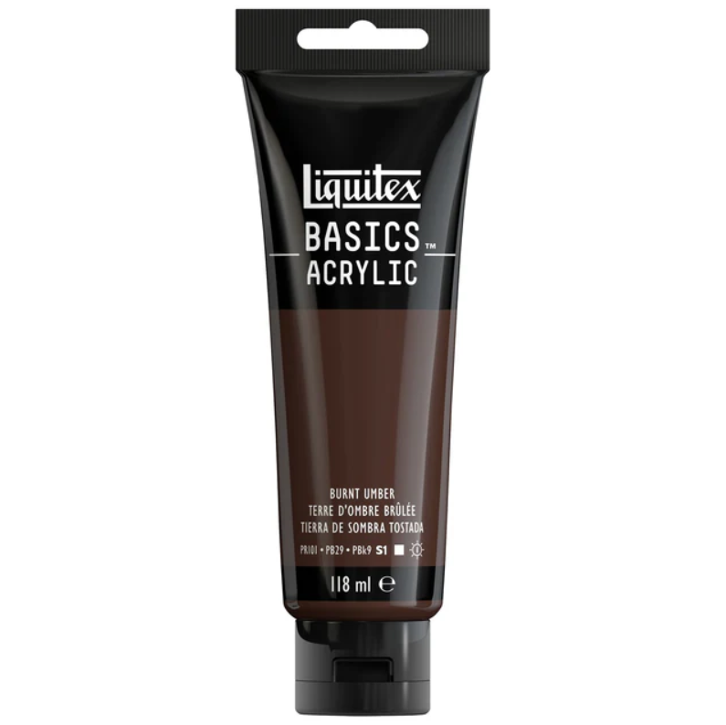 Liquitex Basics 118ml 128 Burnt Umber, akryyliväri x