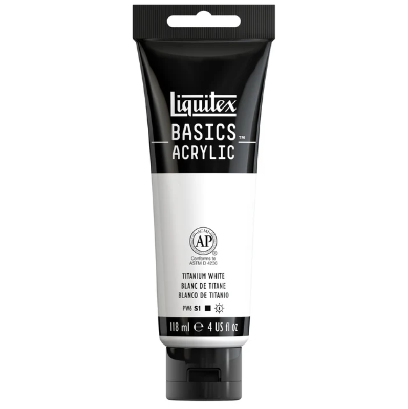 Liquitex Basics 118ml 432 Titanium White, akryyliväri x