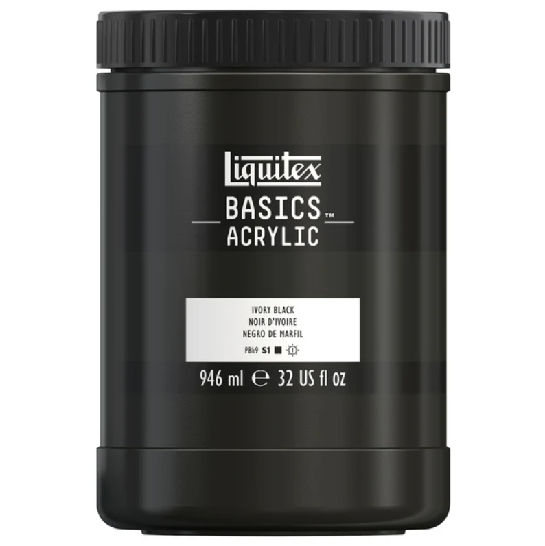 Liquitex Basics 946ml 244 Ivory Black, akryyliväri