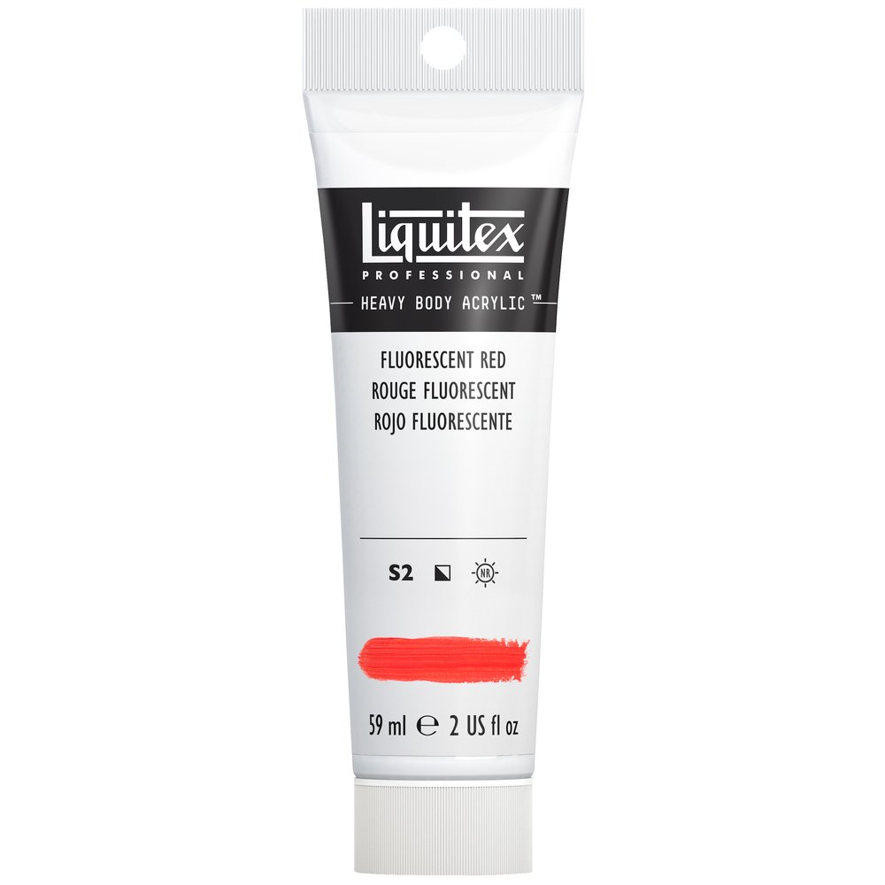 Liquitex Heavy Body 59ml 983 Fluorescent Red (2), akryyliväri, fluoresoiva