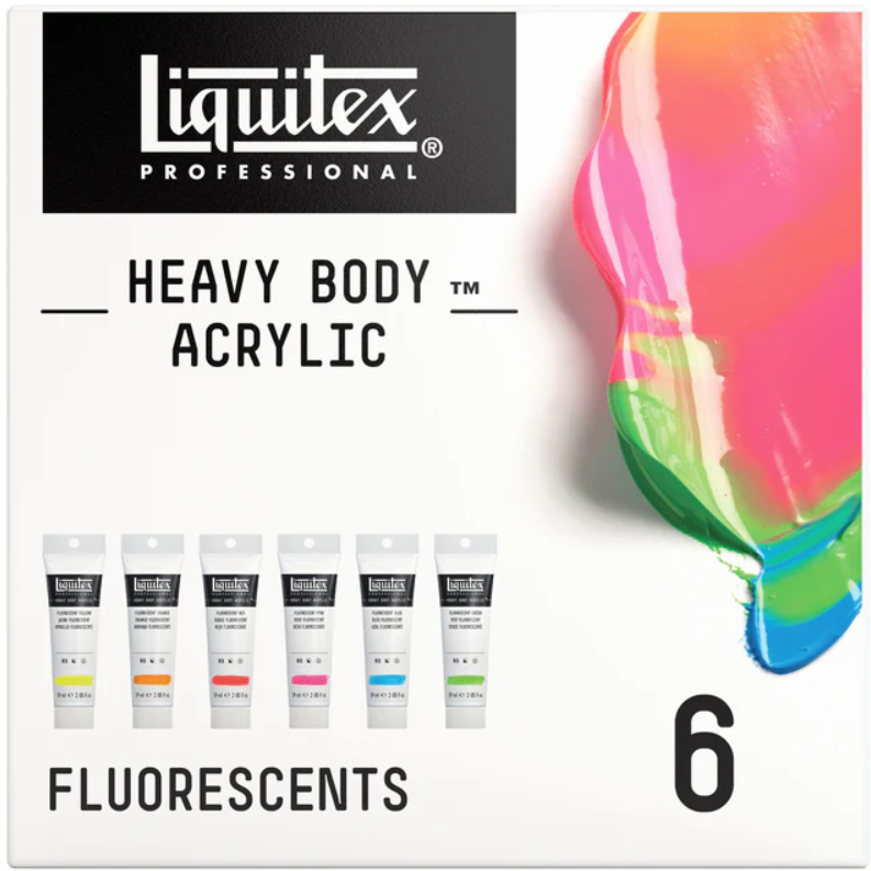 Liquitex Heavybody Acrylic Fluorescent Set 6x59ml