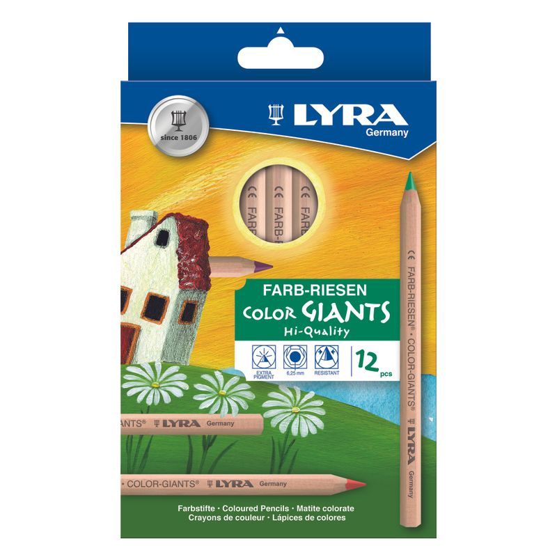 LYRA Color Giants Nature 12 värin lajitelma, ø 6,3mm, kartonkirasia