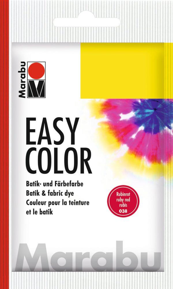 Marabu EasyColor 25g 038 rubiininpunainen, batiikkiväri, rubiininpunainen