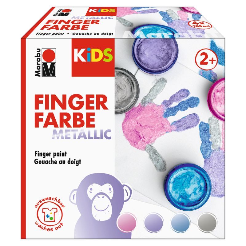 Marabu KiDS-sormivärilajitelma, Metallic 4x100ml