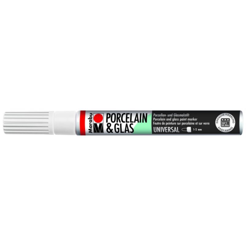 Marabu Posliini-lasitussi 1-2mm 070 White, valkoinen
