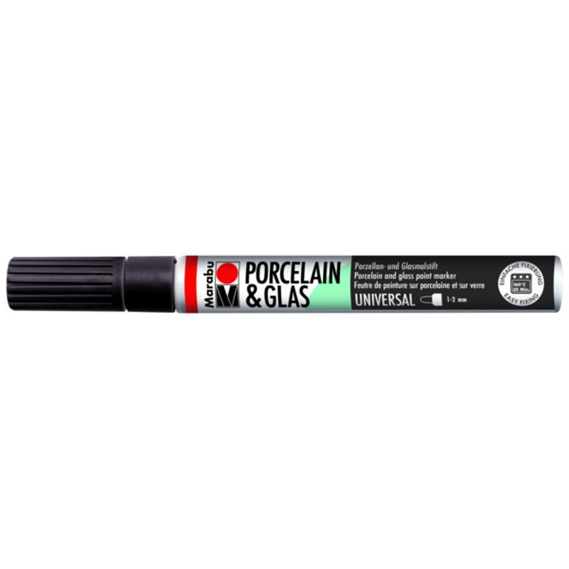 Marabu Posliini-lasitussi 1-2mm 073 Black, musta
