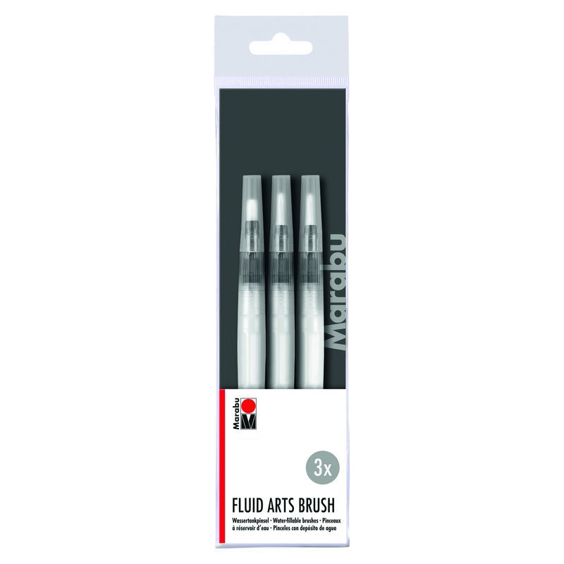 Marabu säiliösiveltimet 3kpl 3-4-5mm, Pyöreät 3 ja 4mm, litteä 5mm