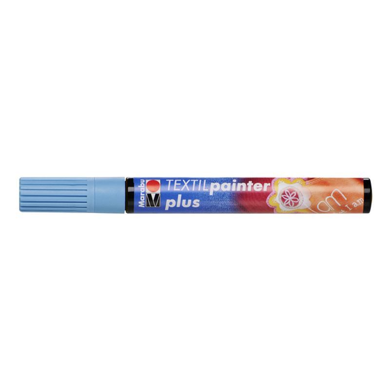 Marabu Tekstiilitussi PLUS 090 3mm vaal.sininen, vaaleille ja tummille kankaille