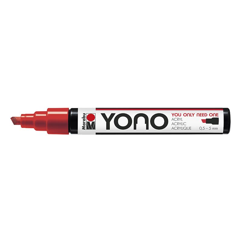 Marabu YONO Marker 0,5-5mm 125 cherry, akryylimaalitussi, viisto kärki