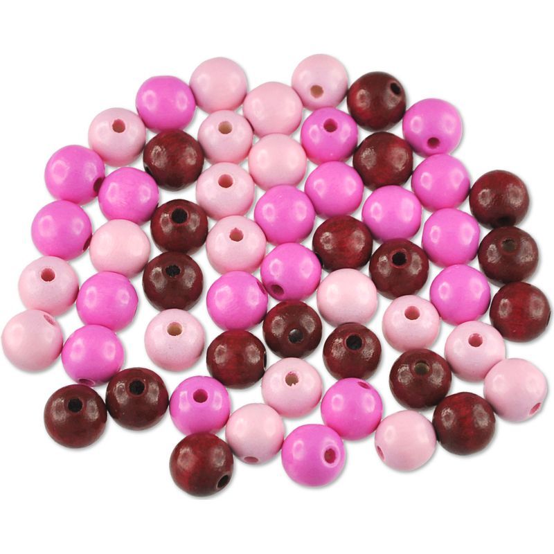 MEYCO Puuhelmimix 10mm 56kpl pinkin sävyt