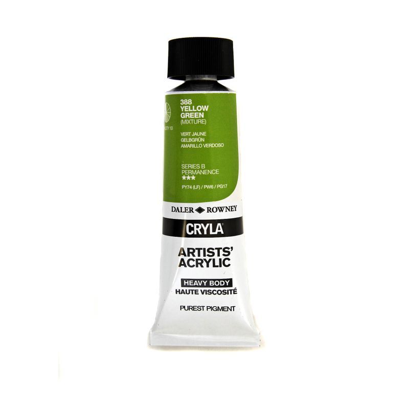 PA. DR Cryla acrylic 75ml 388 Yellow green (B), taiteilija-akryyliväri