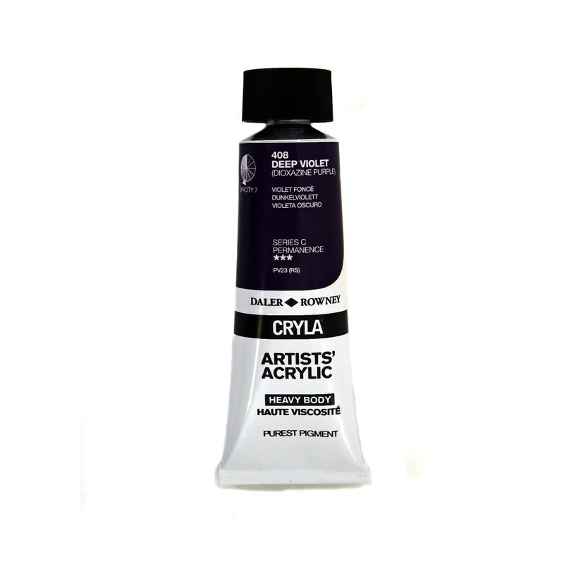 PA. DR Cryla acrylic 75ml 408 Deep violet (C), taiteilija-akryyliväri