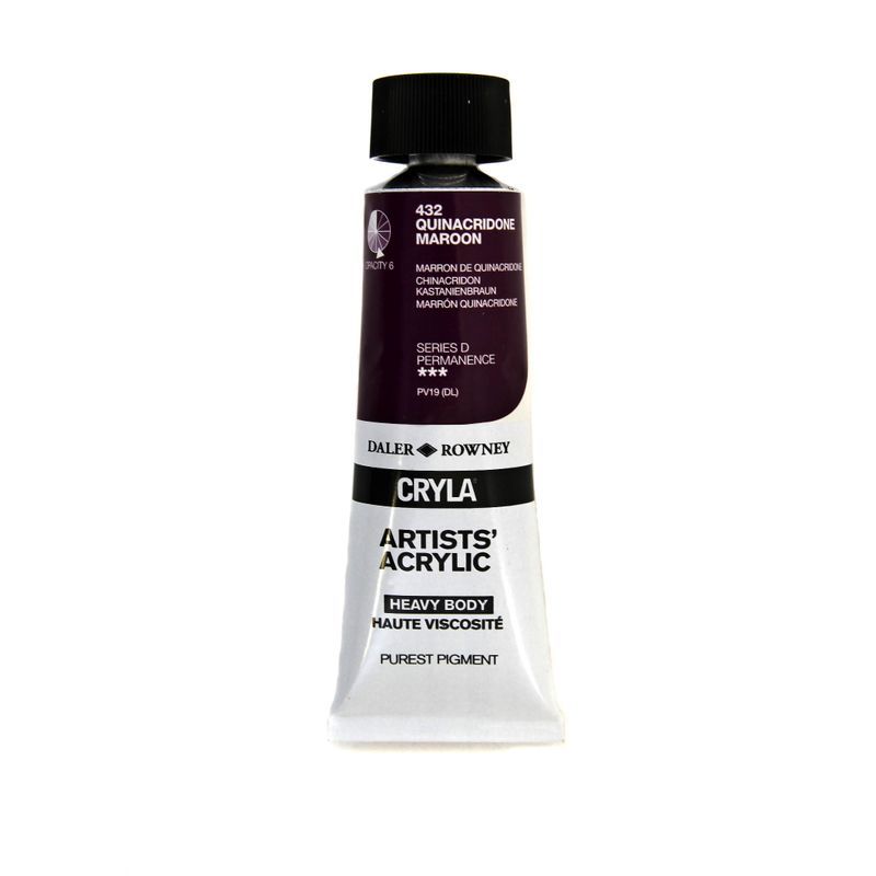 PA. DR Cryla acrylic 75ml 432 Quinacridone maroon, taiteilija-akryyliväri