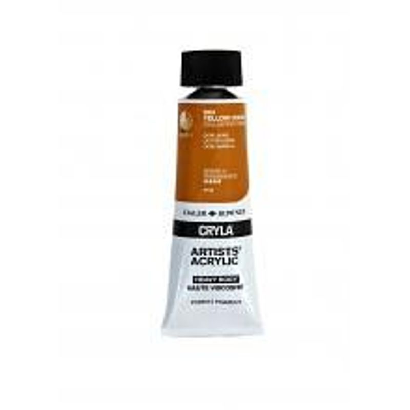 PA. DR Cryla acrylic 75ml 663 Yellow ochre (A), taiteilija-akryyliväri