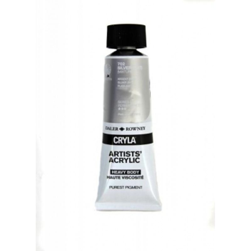 PA. DR Cryla acrylic 75ml 702 Silver (hue) (D), taiteilija-akryyliväri