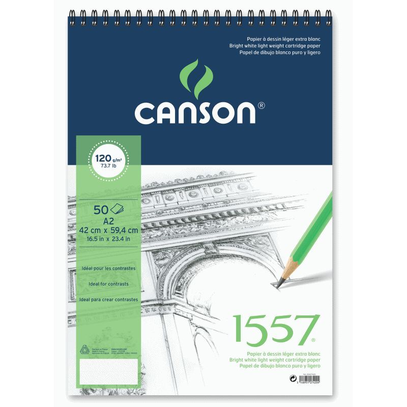 P. Canson 1557 120g A2 Kierre (50) luonnoslehtiö /, (50) 4127420 luonnoslehtiö TL12012024