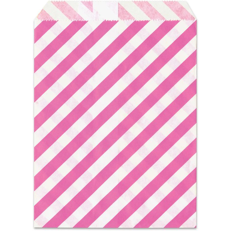 P. MEYCO Paperipussi 13x16,5cm pinkki raita 25kpl