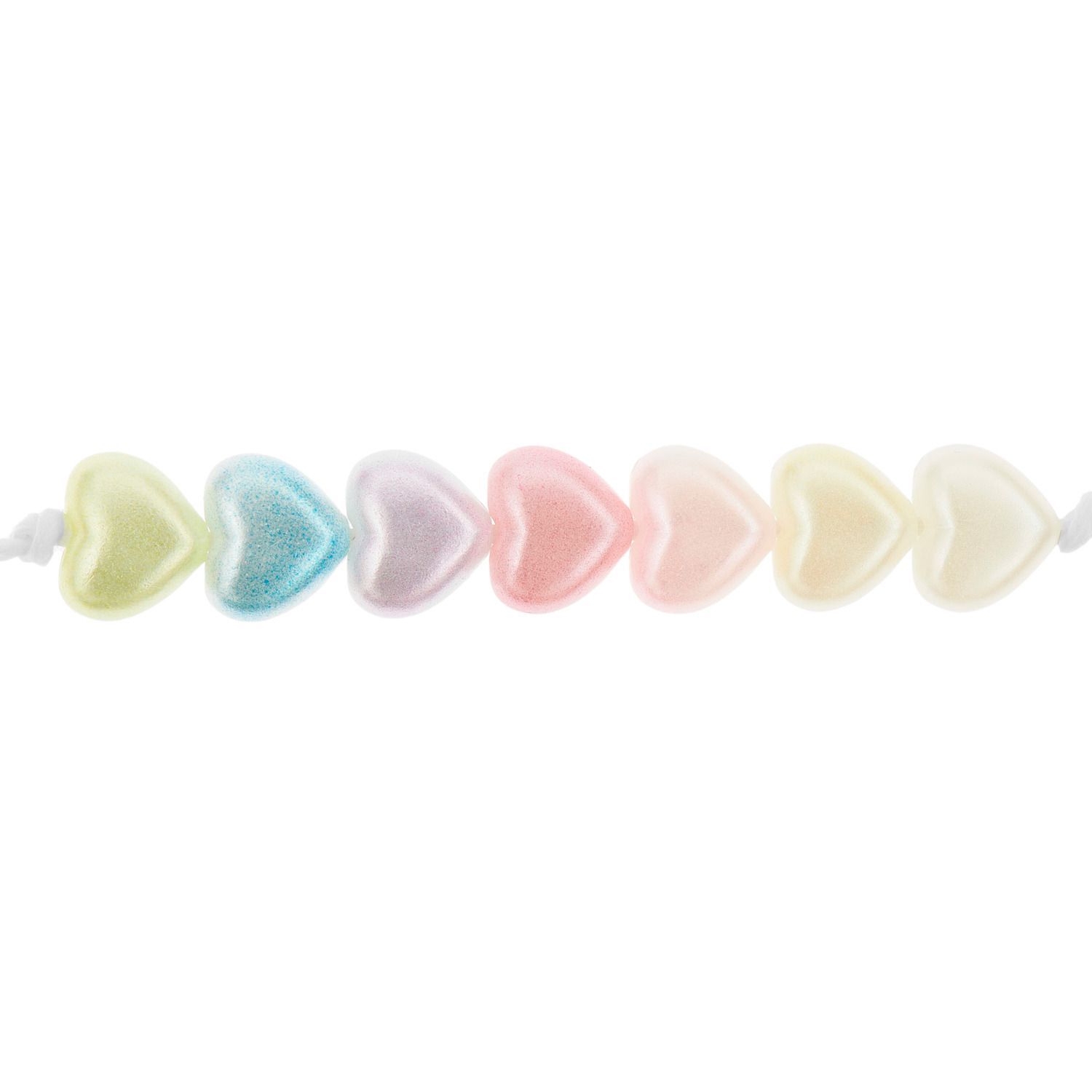 RICO sydänhelmet 70 kpl 8x9x5mm Rainbow Pearl Mix