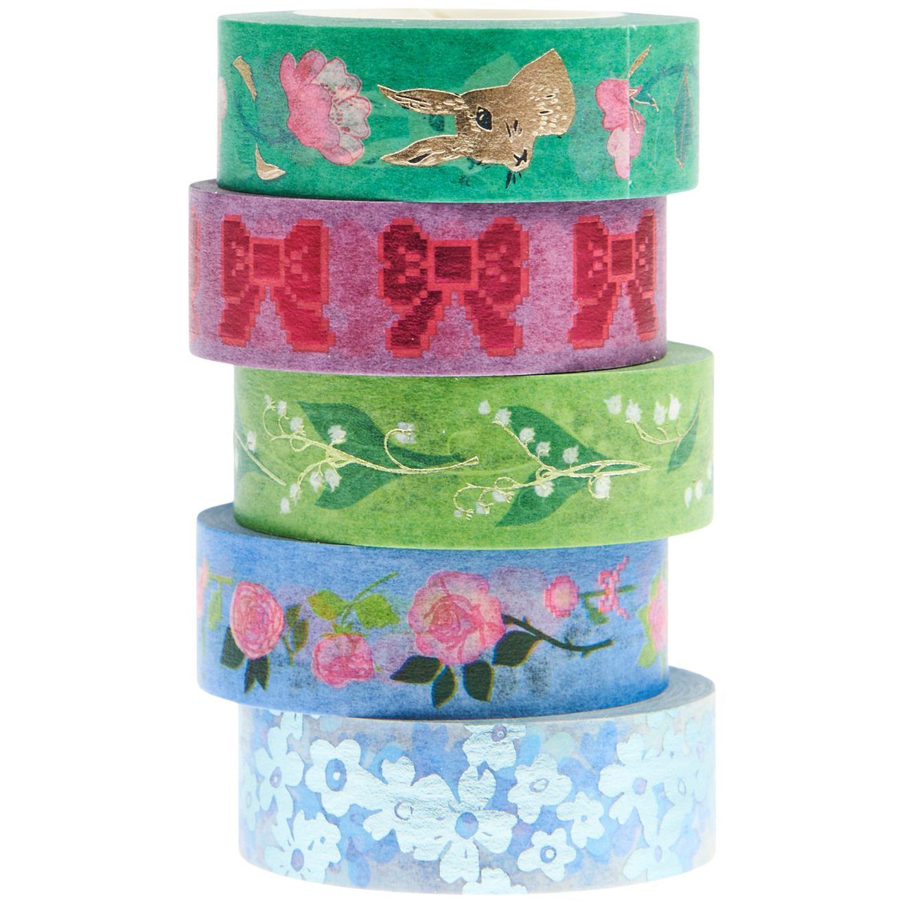 RICO teippisetti 5 erilaista Green blue FSC MIX