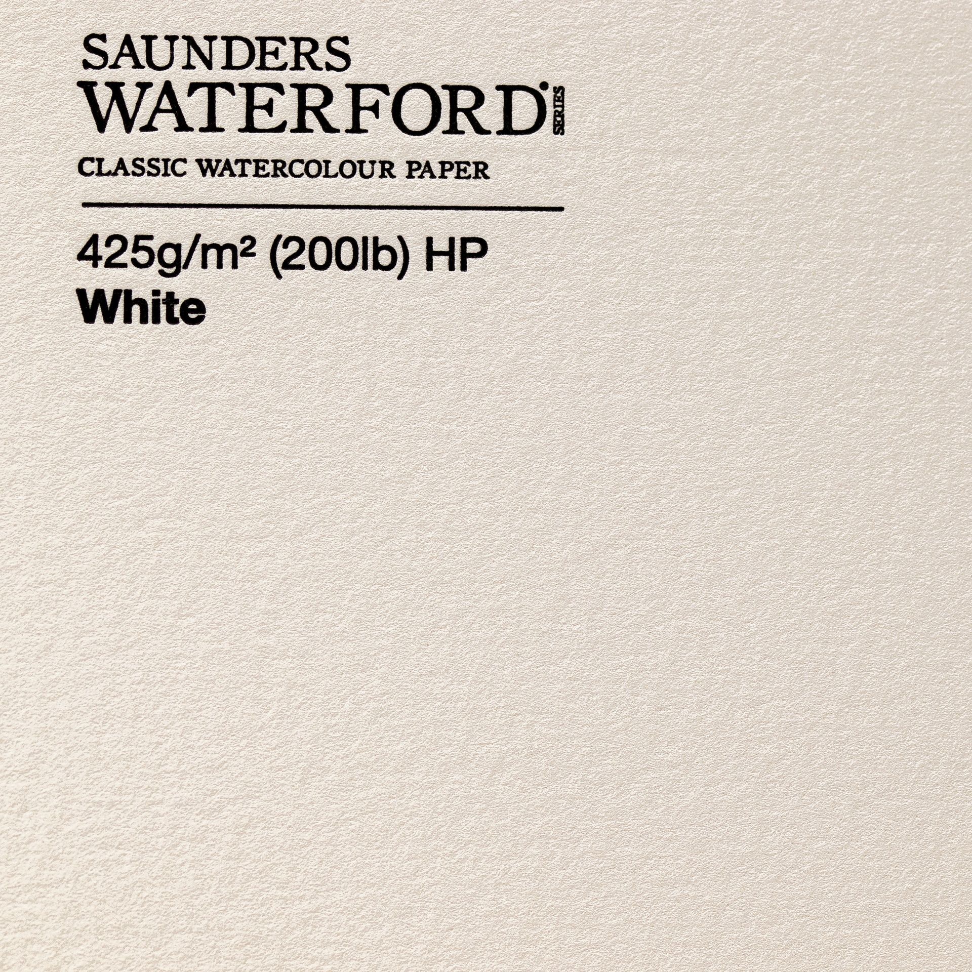 SCM Saunders Waterford 425g 56x76cm S Nat White, Hot Pressed 100% Cotton