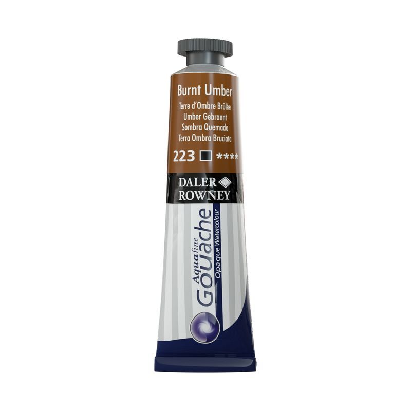 T DR Aquafine Gouache 223 15ml Burnt Umber