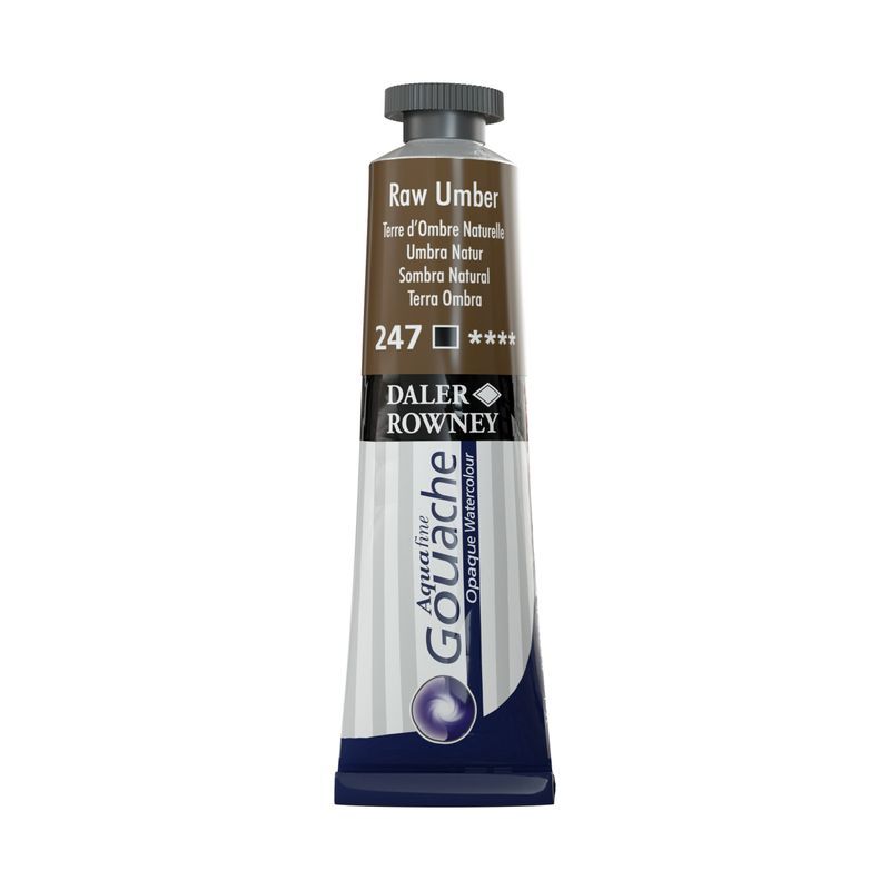 T DR Aquafine Gouache 247 15ml Raw Umber