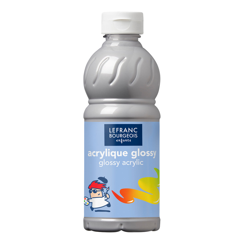 T LB Akryyliväri Glossy 500ml 369 Silver, 500ml akryyliväri